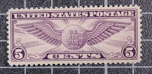 Scott C12 - 5 Cents Winged Globe - MNH - PSE Cert Grade 85 - SCV - $35.00 - Picture 1 of 3