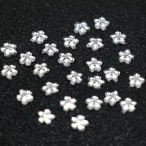 1000 Clear Acrylic FlatBack Mini Flower 4mm Rhinestones Gems Nail Art Tips - Imagen 1 de 5