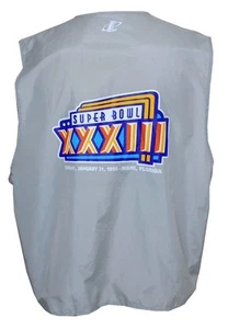 SUPER BOWL XXXIII 1998-99 MIAMI FIELD PHOTOGRAPHER WORN VEST BRONCOS vs FALCONS - Picture 1 of 2