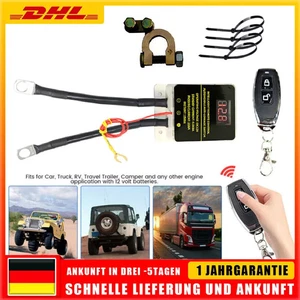 12V Auto Batterie Trennschalter Hauptschalter Stromschalter KFZ + Fernbedienung - Bild 1 von 5