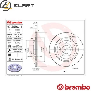 2x BRAKE DISC 09.E536.11 FOR KIA OPTIMA/Sportswagon G4KH 2.0L 4cyl OPTIMA - Picture 1 of 7