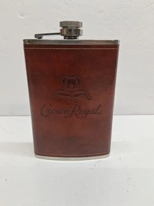 Crown Royal Limited Edition Edelstahl Ledergebunden 8oz Flachmann - Bild 1 von 8