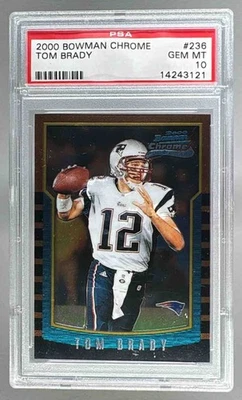 14243121 Tom Brady 2000 Bowman Chrome No236 дебютант RC PSA 10 - Изображение 1 из 3