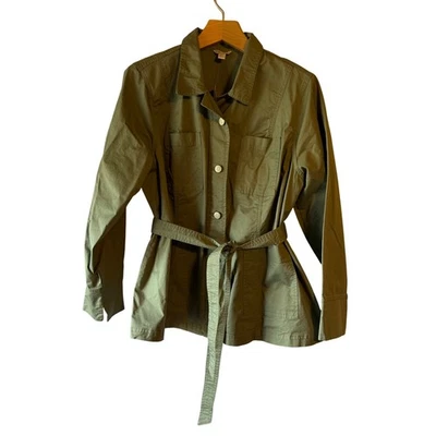 Chaqueta utilitaria Cato verde oliva con cinturón botón delantero manga larga mujer 18/20W nueva con etiquetas Foto 1 de 4