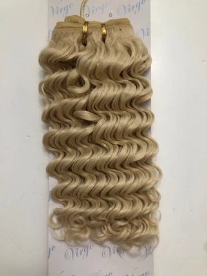 Extensiones de cabello humano Virgo Jerry rizado 12 pulgadas rubio claro  Foto 1 de 4