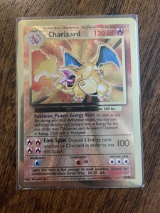 Pokemon Celebrations GOLD Metal CHARIZARD Card 4/102 Ultra Premium Collection - Picture 1 of 2