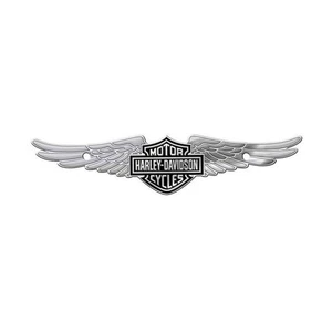 Harley Davidson Accent Bar and Shield With Wings Auto License Plate Top Frame - Picture 1 of 1