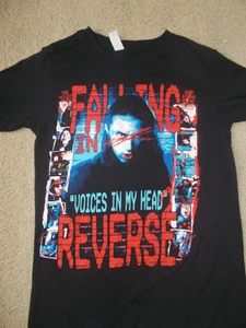 CAMISETA FALLING IN REVERSE "VOCES EN MI CABEZA" BANDA ORIGINAL MUJER (S) USADA EN MUY BUEN ESTADO - Imagen 1 de 5