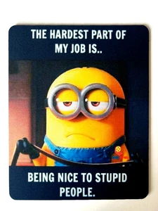 Minion Tappetino Mouse Pad Portatile Desktop Ufficio Divertente Made in UK Scegli Misura - Foto 1 di 5