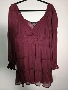 Tiered Babydoll Dress Whimsical Fairy Romantic Balletcore Coquette Feminine NWT  - Picture 1 of 6