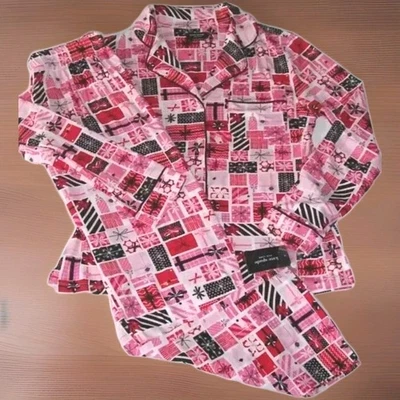 NWT Kate Spade Knit Pajama/Lounge Set Size Medium Pink Christmas  - Image 1 of 3
