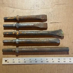Markenlos Drucklufthammer Flach & Rund Meißel Bit 5er Set - HSS Sechskantantrieb - Bild 1 von 9