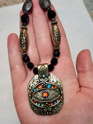 Deslumbrante colar de strass Evil Eye - Imagem 1 de 3