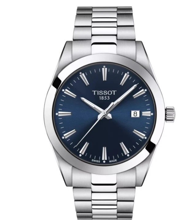 New TISSOT Gentleman T127.410.11.041.00 Men 40mm Blue Dial 100% New with Box - image 1 of 4