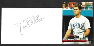 Dan Peltier (Debutto 1992) RANGERS GIANTS AUTOGRAFO FIRMATO AUTO 3x5 INDICE COA - Foto 1 di 1