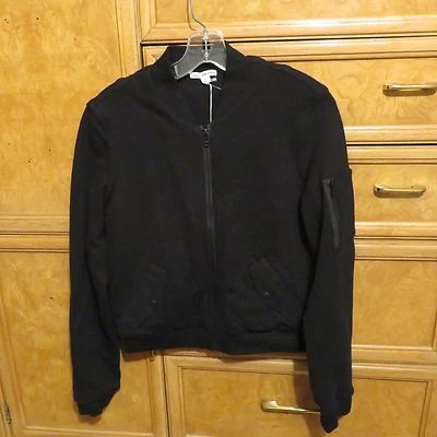 Mujer Estándar James Perse Negro Cremallera Completa Abrigo Sudadera Top Talla 3 NUEVO CON ETIQUETAS $295 Foto 1 de 4