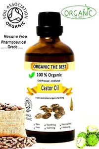 Organic Castor Oil 100% Cold Pressed Undiluted,Certified, Premium Quality 50 ml. - Picture 1 of 5