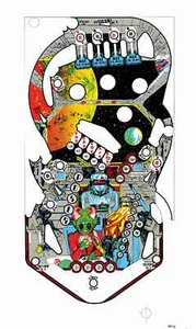 WILLIAMS ALIEN POKER Pinball Machine Playfield Overlay MADE FROM WILLIAMS FILMS - Picture 1 of 3