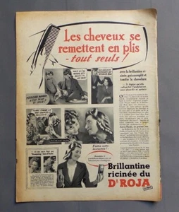 PUB PUBLICITE ANCIENNE ADVERT CLIPPING 200917 / BRILLANTINE RICINÉE DU DR ROJA - Picture 1 of 1