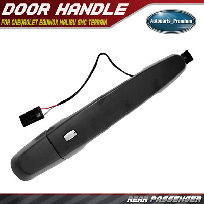 Rear Passenger Black Exterior Door Handle for Chevrolet Blazer Malibu GMC Acadia - Image 1 of 4
