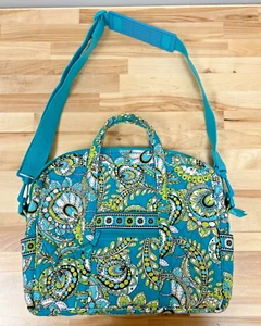 Vera Bradley Peacock Laptop Carrying Messenger Top Zip Metro Bag - Picture 1 of 14