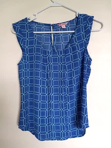 Candies Scoop-Neck Sleeveless  Blue Pullover Blouse Women’s Size XS - Picture 1 of 3