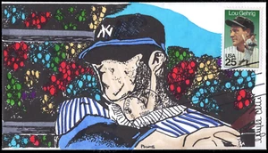 SAVOYSTAMPS-United States FDC-June 10th, 1989-Lou Gehrig-Pointe 12/50 Hand paint - Picture 1 of 1