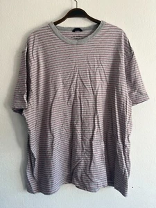 Mens BLUE HARBOUR Grey Mix Stripe T shirt Size 2XL 100% Cotton - Picture 1 of 6
