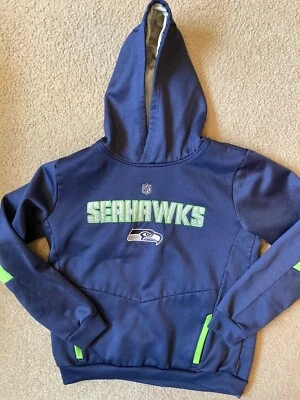 Seattle Seahawks NFL Team Apparel Youth Large Hooded Embroidered Sweatshirt - Image 1 of 4