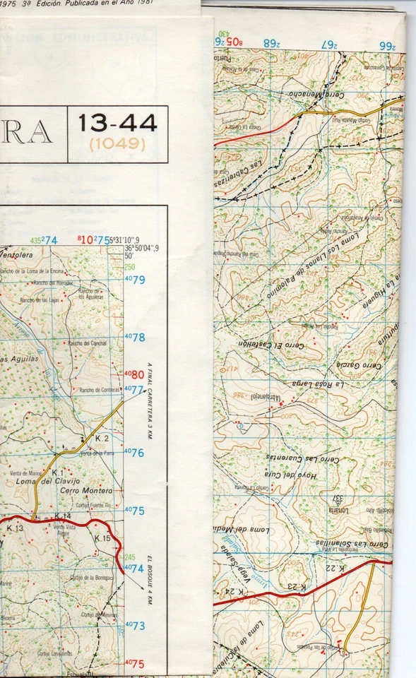 MAPA TOPOGRAFICO "ARCOS DE LA FRONTERA" 1049 (13-44) ESCALA 1:50000 # 1196 - Imagen 1 de 1
