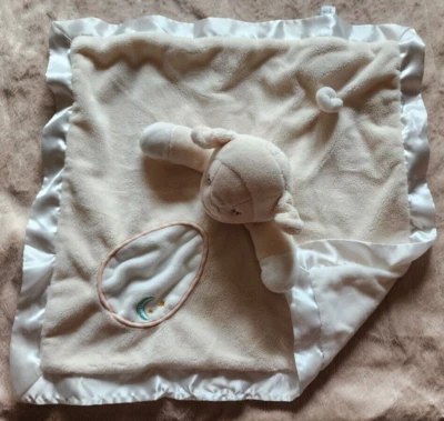 Милый безопасности одеяло плюшевый Douglas Baby ягненка овцы Луны атласный кремовый синий - Изображение 1 из 2