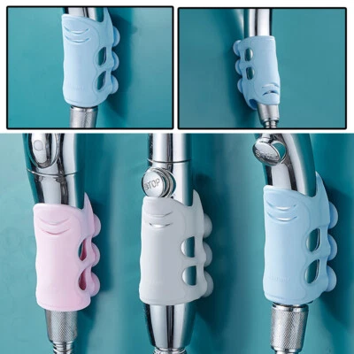 Movable Shower Head Holder with Suction Cup Adjustable Bathroom Hooks Silicone - Image 1 of 4