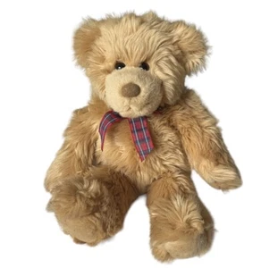 Gund Teddybär Plüschtier braun Stofftier rot kariert Band Scruffy Stofftier 15 Zoll - Bild 1 von 9