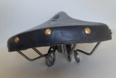 Ancienne selle DUNLOP DRILASTIC  19.5 X 26.5 cm + chariot de selle - vélo ancien - Photo 1/4