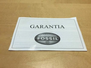 New - FOSSIL - Warranty Brochure For Watches - For Collectors - Picture 1 of 1