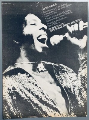 SLY AND THE FAMILY STONE 1974 vintage POSTER ADVERT LOOSE BOOTY - Image 1 of 3