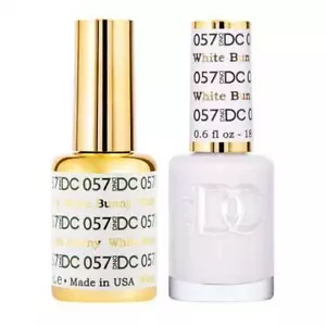 DND DC Soak Off Gel Polish + Matching Nail Lacquer - #057 White Bunny - Picture 1 of 1