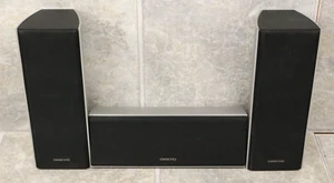 Onkyo Speaker System Lot SKC-350C SKC-350F Center & Front Silver Set of 3 - Picture 1 of 6