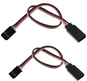 Servo extension leads 2 pcs  150mm High Quality Copper Wire Futaba- UK Seller - Picture 1 of 2
