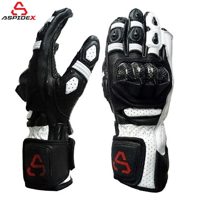 Guanto Pista Racing Sport Protezioni Tecnico Professionali Pelle Moto ASPIDEX - Immagine 1 di 4
