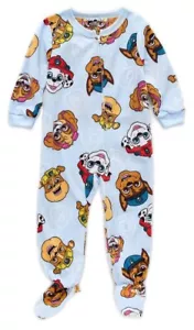 NWT Paw Patrol Toddler 4T Boy's Blue Soft Fleece Footed Pajama Sleeper One Piece - Picture 1 of 6