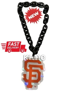 MLB San Francisco Giants LED Light Up Fan Chain Necklace-NEW - Image 1 of 4