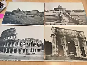 4 Oversized Vintage Black and White Photo Prints of Rome - Picture 1 of 11