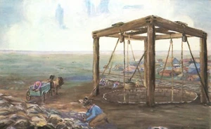 Postal Dorine Lewis pintura al óleo más grande del mundo Greenburg Kansas pozo - Imagen 1 de 2