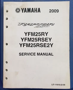 Yamaha 2009 Raptor 250 YFM25RY YFM25RSEY YFM25RSE2Y Factory Service Manual 5 - Bild 1 von 12