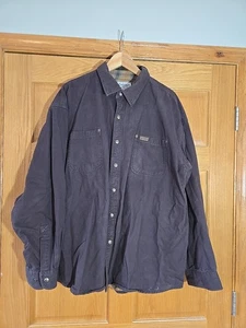 Chaqueta a Presión Forrada a Cuadros Carhartt Para Hombres Y2K Talla 2XL Marrón Oscuro  - Imagen 1 de 10