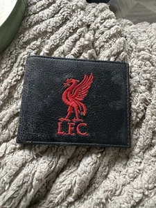 LIVERPOOL FC EMBROIDERED CREST LEATHER MONEY WALLET COIN CARD OFFICIAL LICENSED - Picture 1 of 5