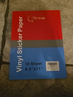 Gotega Vinyl Sticker Paper  Sheets 8.5" X  11" - Image 1 of 4