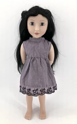 Кукла одежды фиолетовый платье и шляпа подходит 16» кукла как девочка на все времена - без куклы - Изображение 1 из 4