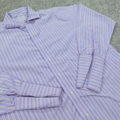 Brooks Brothers Dress Shirt Mens 16.5 33 Button Up Slim Fit French Cuff Stretch - Image 1 of 4
